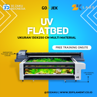 Zaiku UV Flatbed Full Color Printer Ukuran 130x250 cm Multi Material